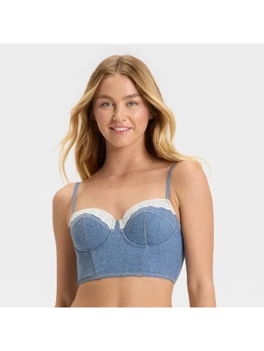 Colsie NWT Women's Denim Blue Corset Size L